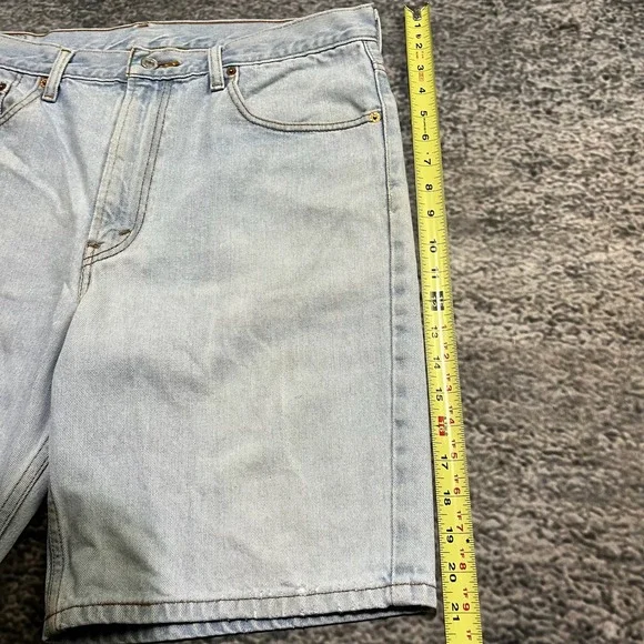 Levi's 505 Denim Shorts Mens 36 Blue Regular Fit Jorts Vintage Y2K - Picture 10 of 14